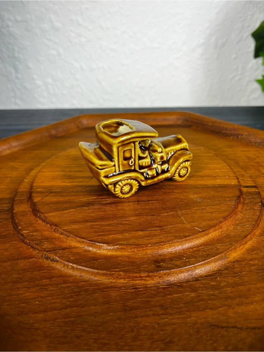 Vintage Toothpick Holder/ Ceramic Model T